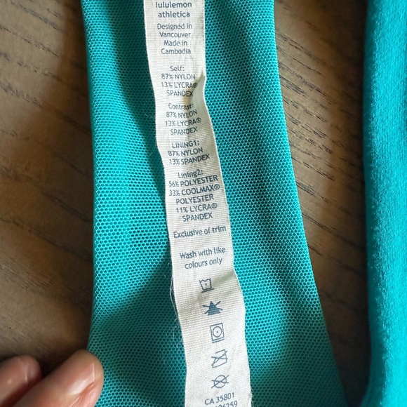Lululemon Athletica Vibrant teal Tank Top - Picture 4 of 6